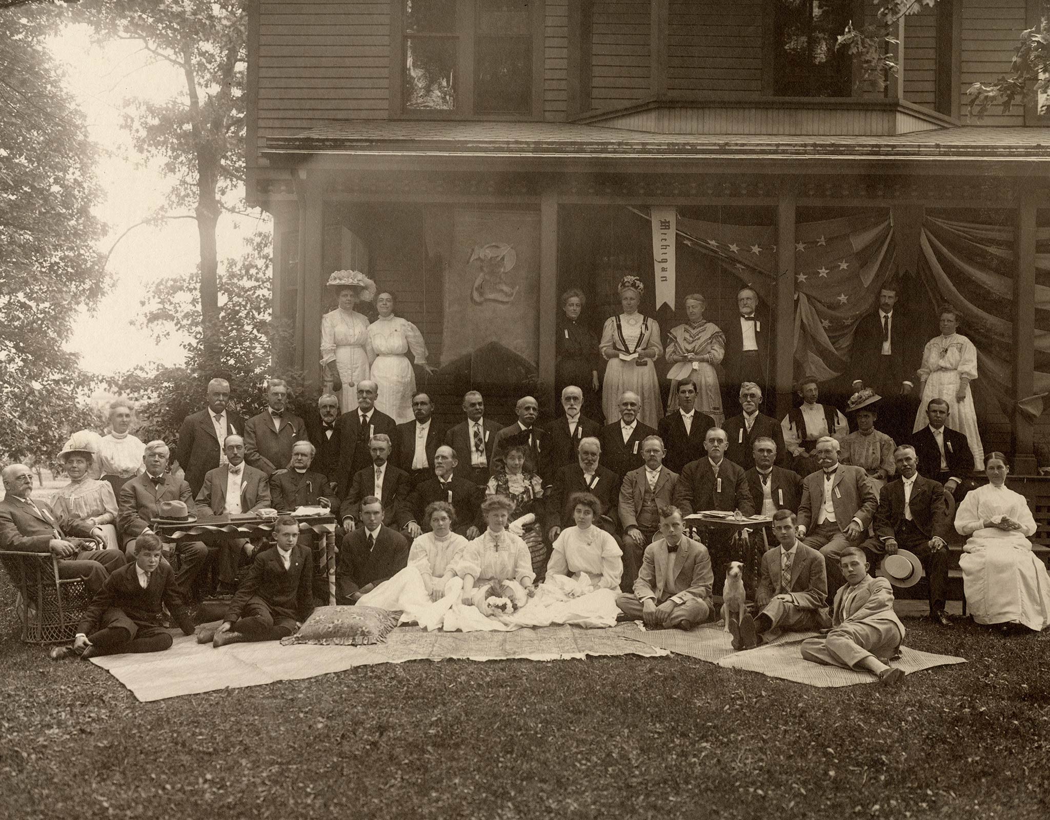 A photo of the thirty-fifth reunion of class of 1872.