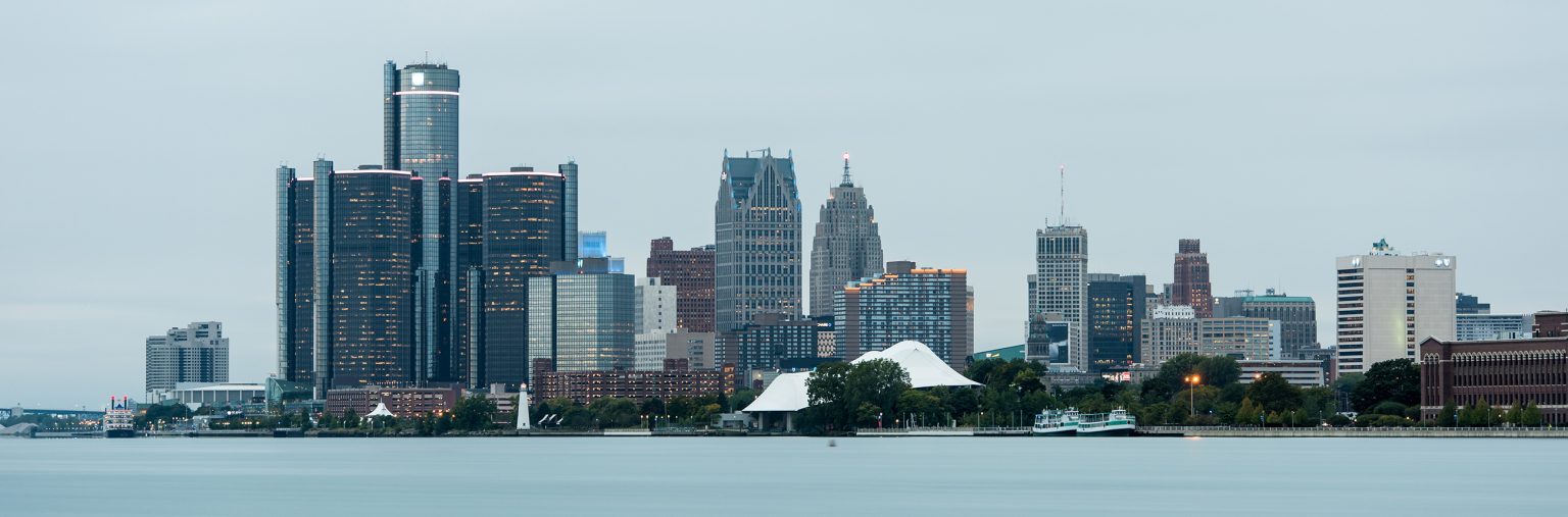 A photo of the Detroit skyline by Scott Soderberg.