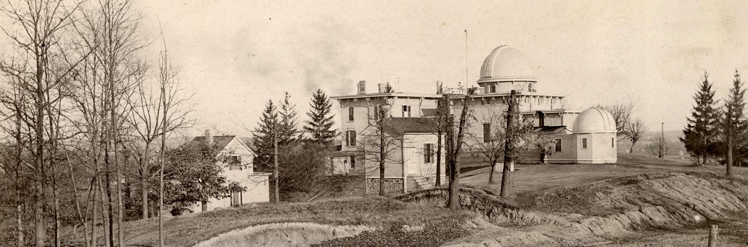 A photo of Detroit Observatory around 1902.